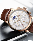 Elysian Chrono Horloge - Bruin/Wit