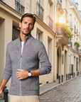Santorini Zipper Vest Jacket - Gray