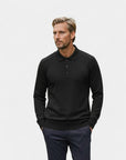 Cambridge Wool Polo Knit Sweater - Black