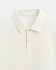 Polo à boutons en tissage classique - Off-White