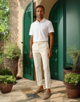 Smart Tailored Regular Fit Chino Ankle Pants - Beige