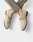 De Noble Suède Slip-On Loafers - Nude
