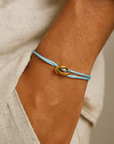 Parisian Knot Stainless Steel Bracelet - Light Blue