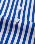 The Montel Striped Overshirt - Blue