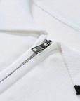 Polo à rayures en mélange de soie - Blanc