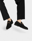 De Noble Suède Slip-On Loafers - Zwart