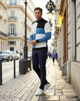 Mason Colorblock Relaxed Fit Sweater - Blue