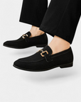 De Noble Suède Slip-On Loafers - Zwart