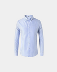 The Montel Striped Overshirt - Light Blue