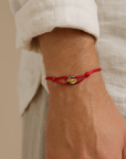 Parisian Knot Stainless Steel Bracelet - Red