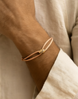 Parisian Knot Stainless Steel Bracelet - Salmon