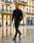 Santorini Zipper Vest Jacket - Black