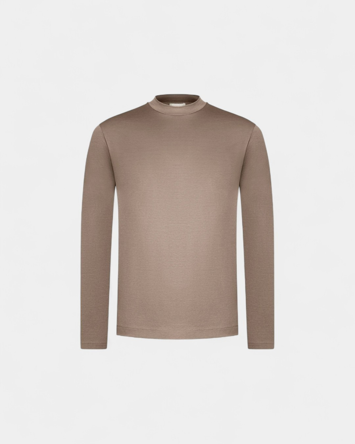 Koszulka z długim rękawem Montalto Slim Fit Taupe - Taupe