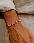 Parisian Knot Stainless Steel Bracelet - Pink