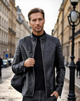Montréux Structured Biker Jacket - Black