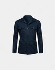 Heritage Linen-Blend Hunting Short Coat - Navy