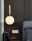 Golden Ball Alabaster Pendant Lamp