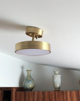 Golden Rotating Ceiling Lamp