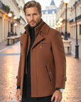Montreux Wool-Blend Charcoal Insulated Parka - Brown