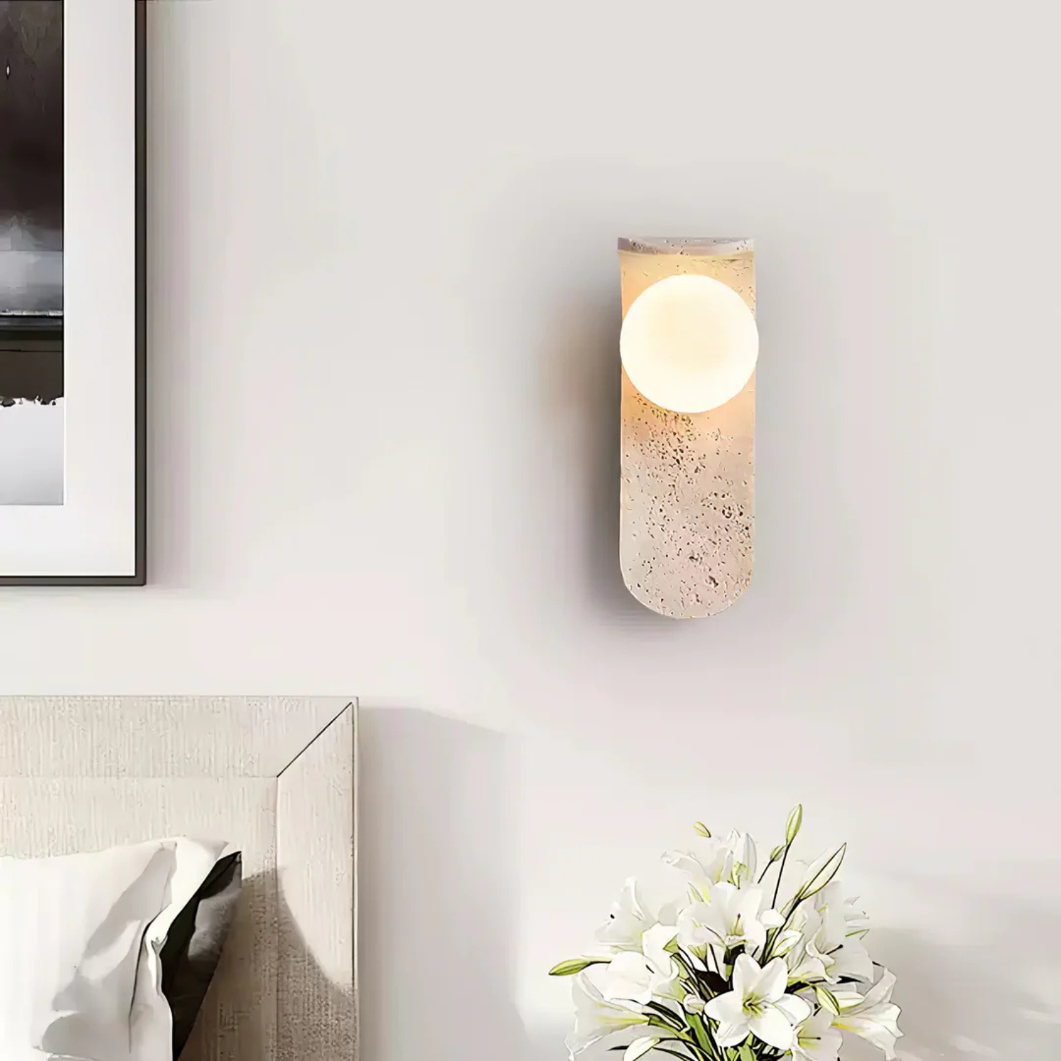 Travertine Wall Lamp