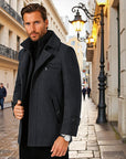Montreux Wool-Blend Charcoal Insulated Parka - Gray