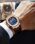 Monaco - Montre en cuir marron