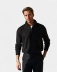 Saville Quarter-Zip Cable Knit Sweater