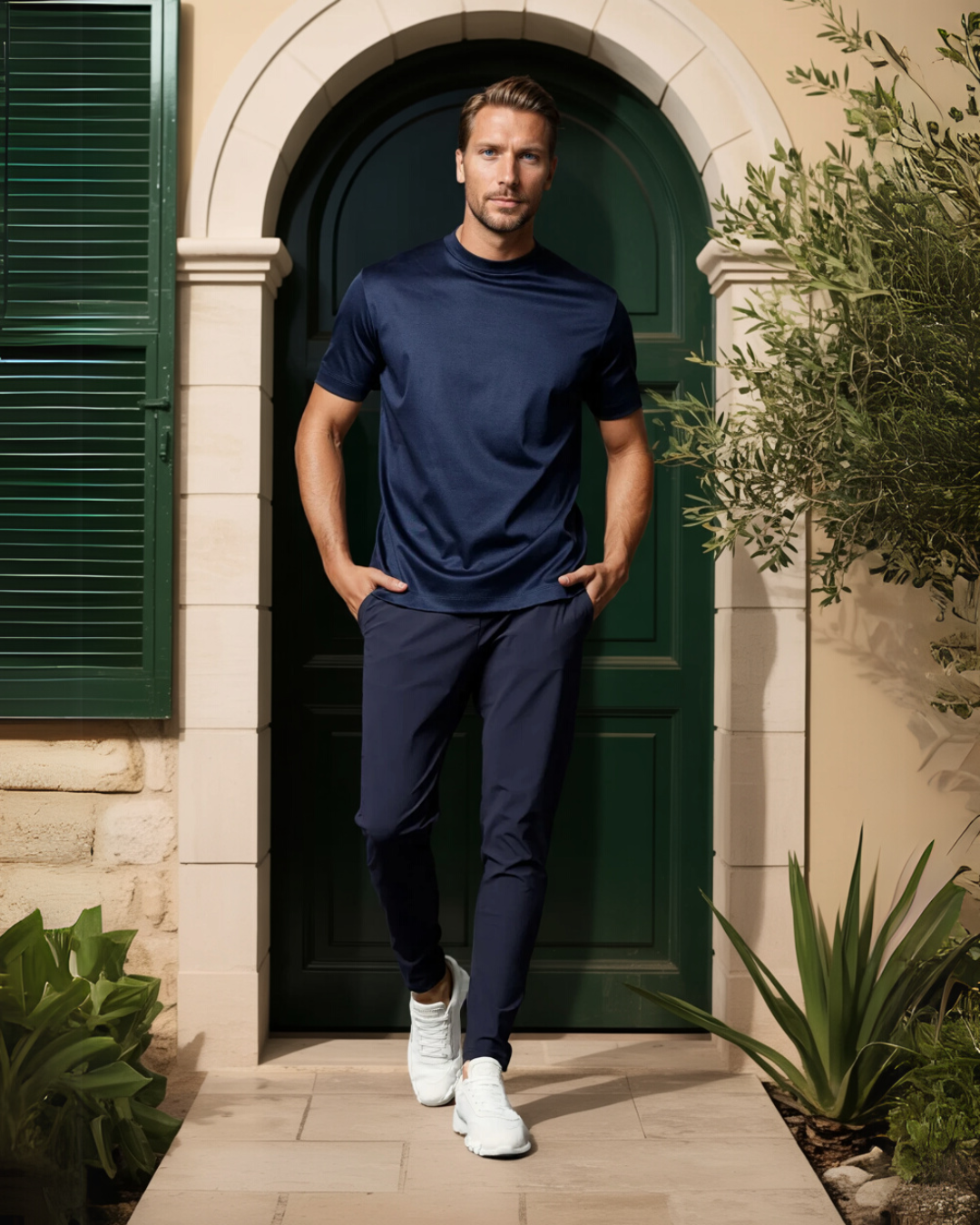 Signature Mercerised Supima T-Shirt – Dark Blue