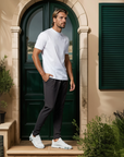T-Shirt Supima Mercerizada Signature - Cinzento Escuro