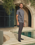 T-shirt Supima mercerisé Signature - Gris foncé