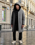 Valmont Insulated Longline Winter Parka - Gray