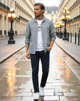 Niels Lightweight Quilted Nylon Summer Jacket - Gray