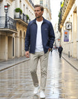 Niels Lightweight Quilted Nylon Summer Jacket - Marine Blue