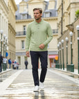 Cambridge Wool Polo Knit Sweater - Green