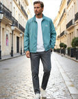 Niels Lightweight Quilted Nylon Summer Jacket - Ocean Blue