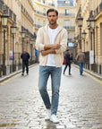 Larsen Classic Wool Knit Everyday Hoodie - Cream