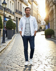 Niels Lightweight Quilted Nylon Summer Jacket - White