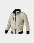 Renard Lightweight Bomber Jacket with High Collar - Khaki