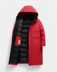 Valmont Insulated Longline Winter Parka - Red