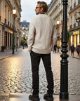 Montclair Knitted Zip Ribbed Cardigan - White
