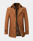 Montreux Wool-Blend Charcoal Insulated Parka - Brown