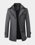 Montreux Wool-Blend Charcoal Insulated Parka - Gray