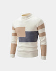 Mason Colorblock Relaxed Fit Sweater - White