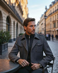Wool Blend City Tailored Overcoat - Gray