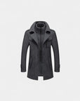 Wool Blend City Tailored Overcoat - Gray