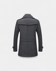 Wool Blend City Tailored Overcoat - Gray