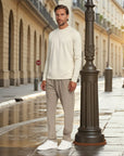 Koszulka z długim rękawem Montalto Slim Fit Taupe - Taupe