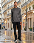 Koszulka z długim rękawem Montalto Slim Fit Taupe - Taupe